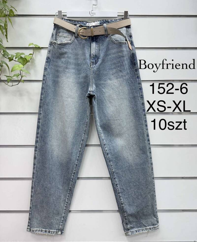 Spodnie damskie jeansy Roz XS-XL, 1 Kolor Paczka 10 szt